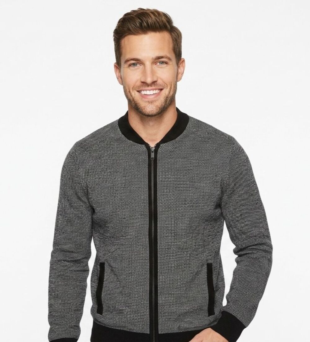 Calvin Klein Bomber Sweater Jacket Mens L NWT Black Full Zip Knit Italian Yarn